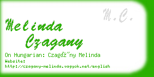 melinda czagany business card